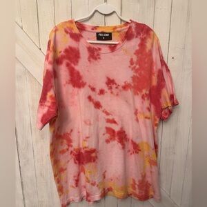 Full Send Tie-Dye - Lg fits like XL (red, pink, orange & yellow) New - not Worn